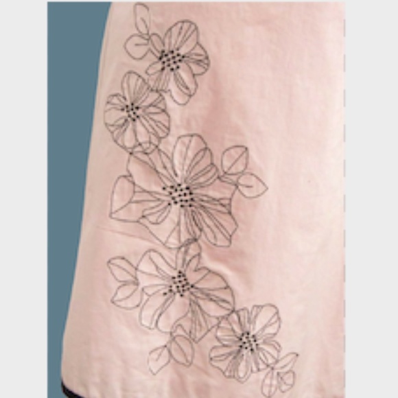 XHILARATION Pink & Brown Embroidery Halter Dress - Picture 4 of 5